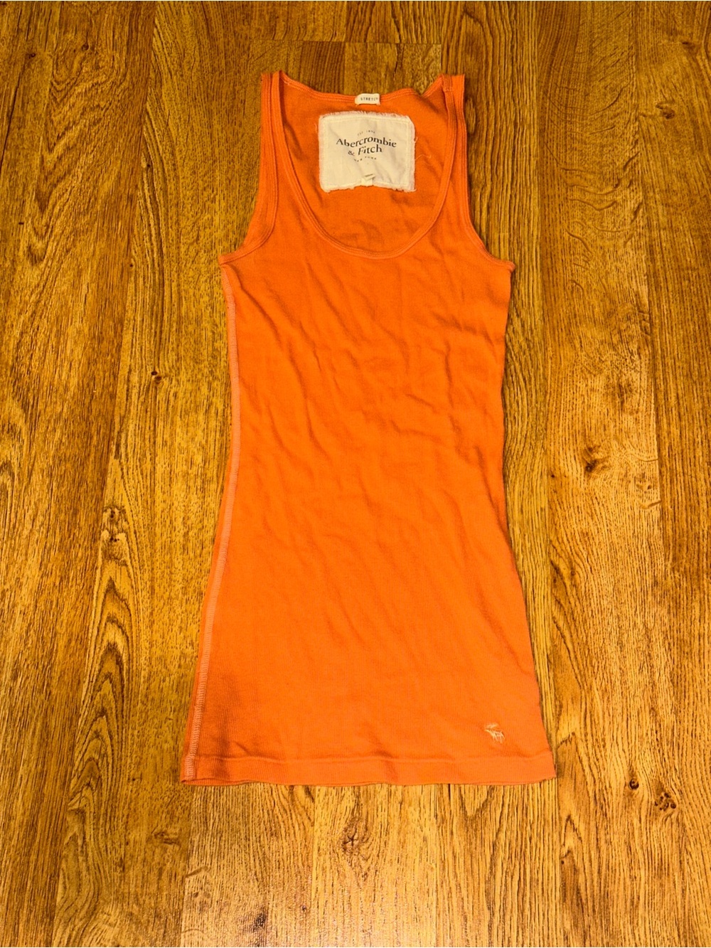 VTG Y2K Abercrombie & Fitch Long Fitted Stretch Tank Top Medium Elena Gilbert